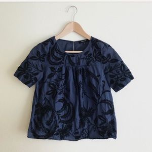 Madewell embroidered blouse
